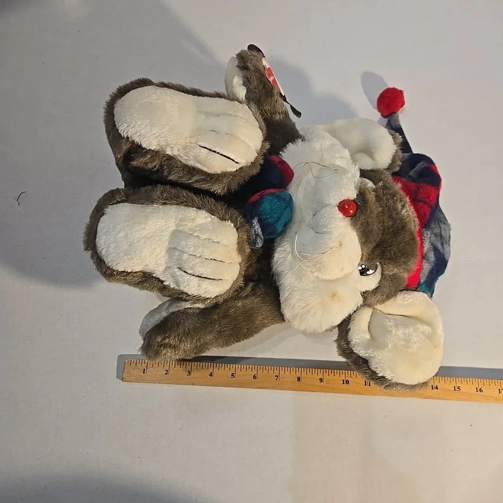 VTG Dayton Hudson Target Christmas Mouse Plush 12x14in Squeak Ear‎ Holiday 1980s